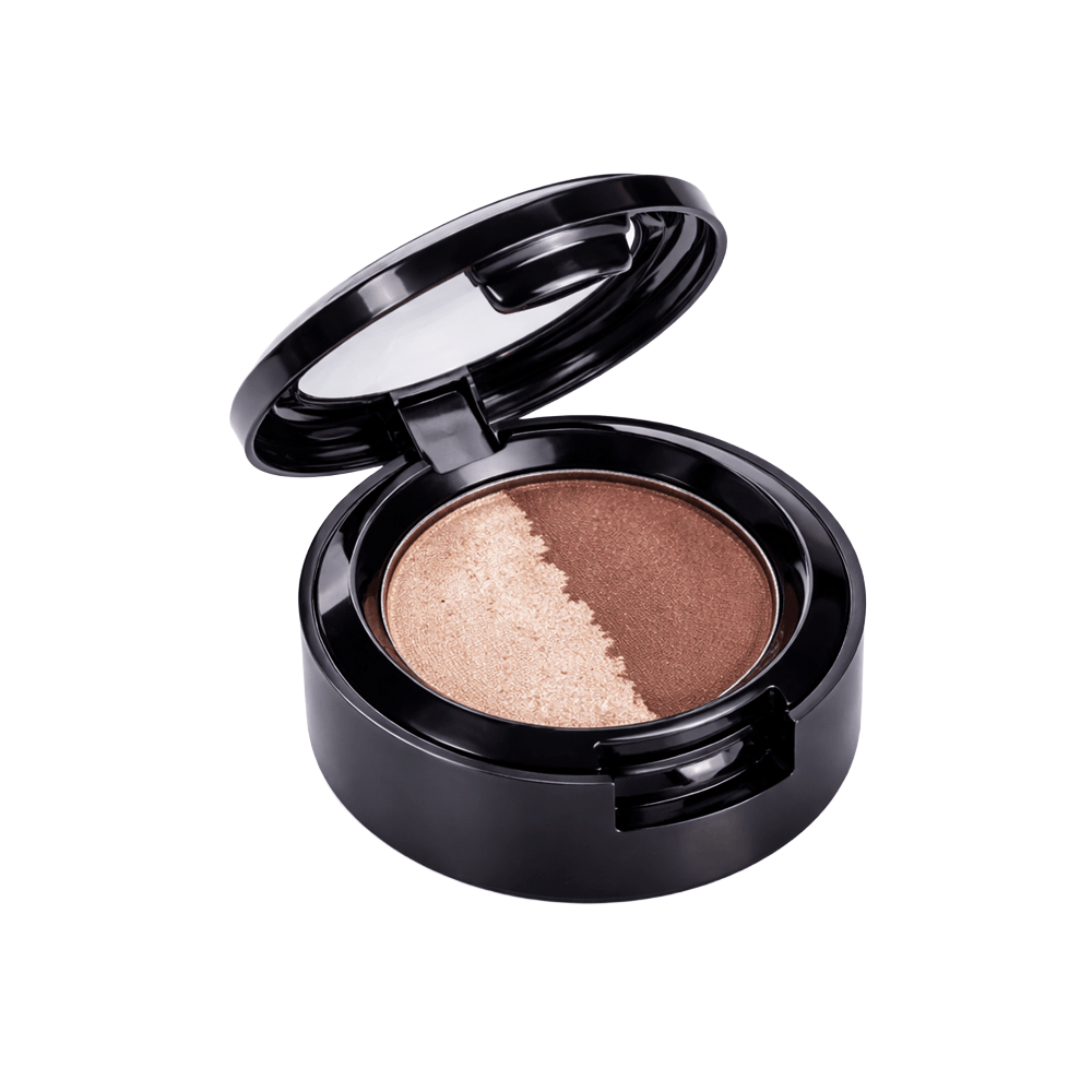 Sombra Compacta Duo Eclat Alergoshop Cor 05 Champanhe e Marrom