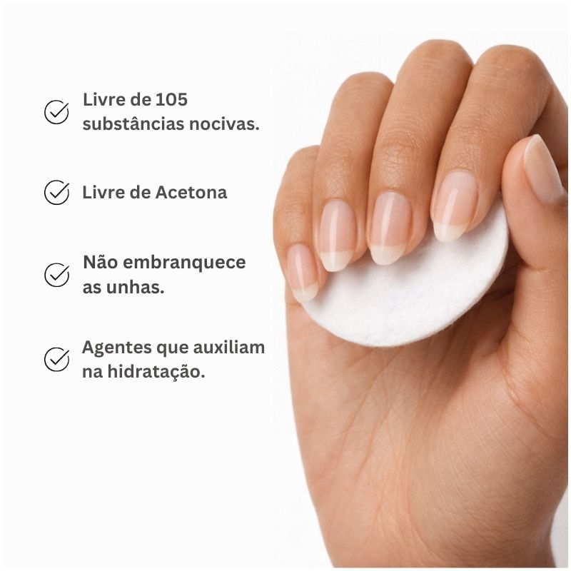 Removedor de Esmalte Hipoalergênico Sem Acetona Eclat Alergoshop 100ml