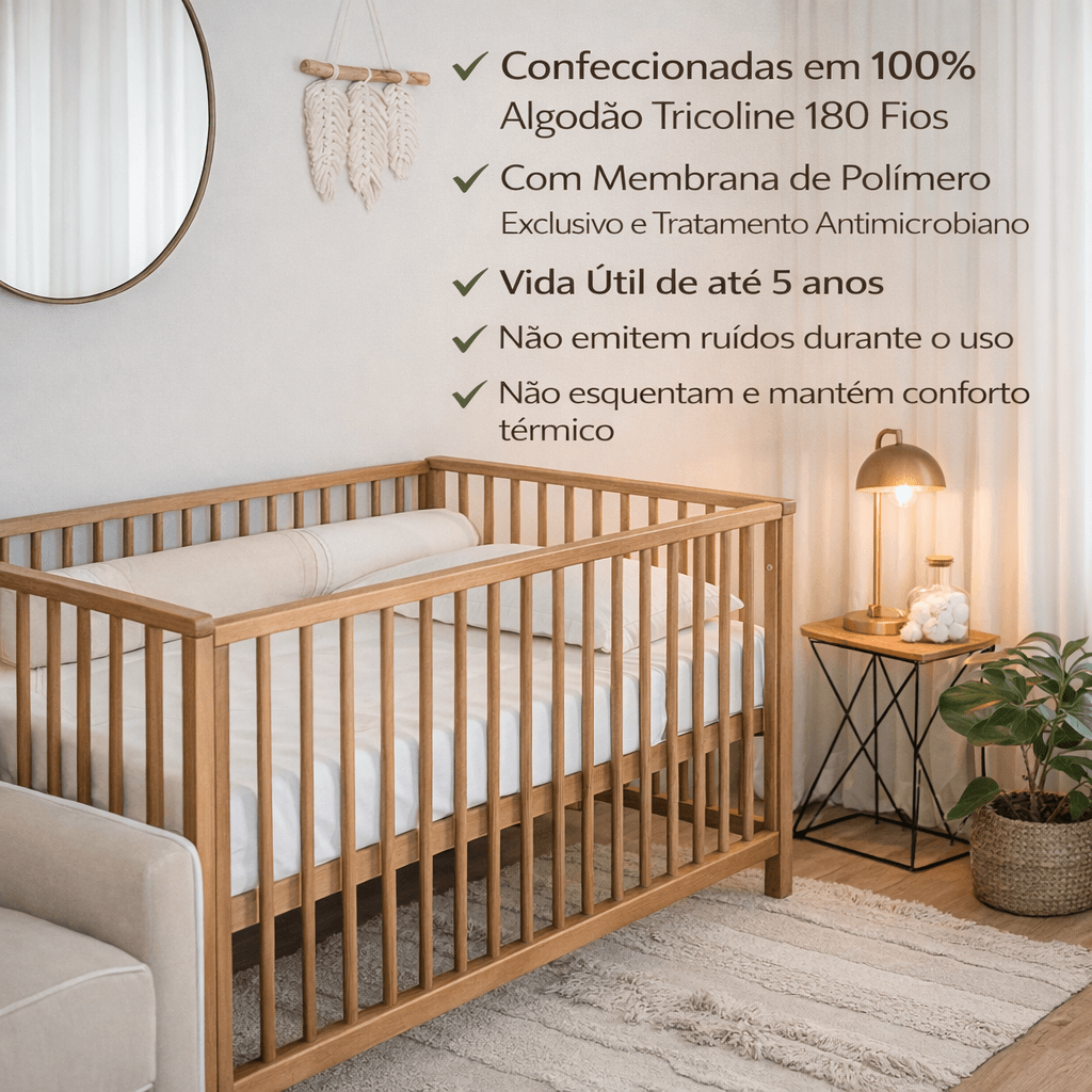 Capa Antiácaro Super Soft Para Berço Alergoshop Berço Americano