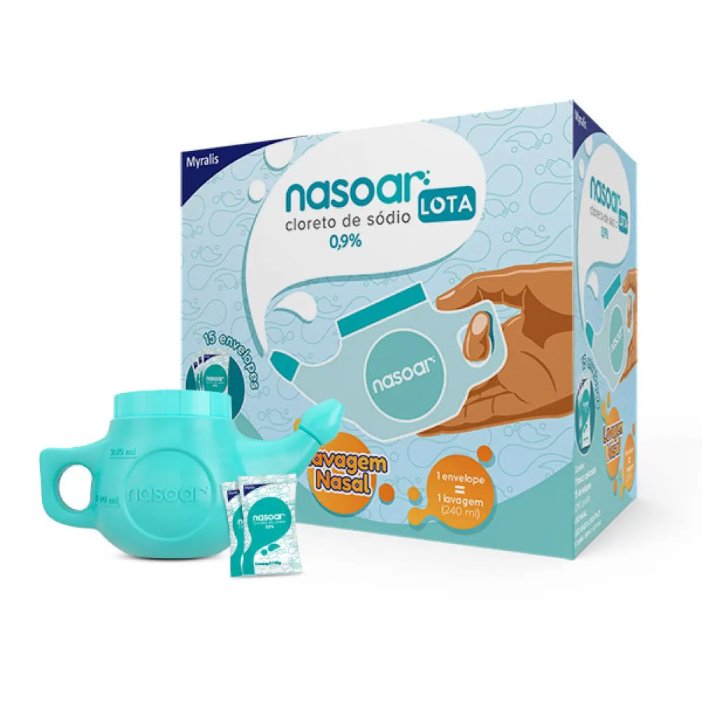 Lavagem Nasal Nasoar Lota 15 Envelopes