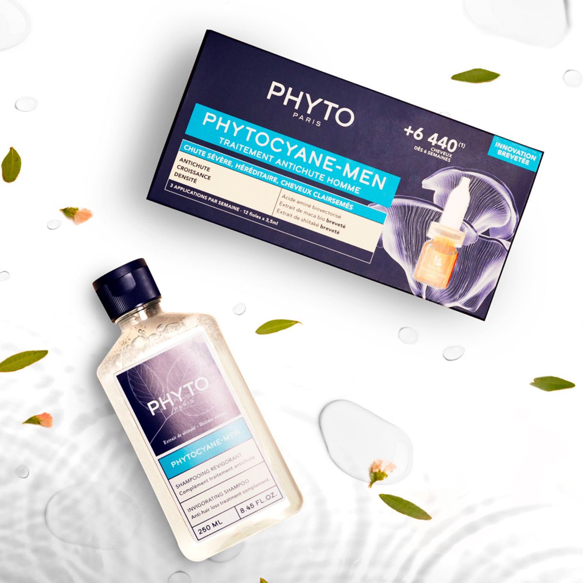 Tratamento Para Queda Capilar Progressiva Phyto Paris Phytocyane Men 12x3.5ml