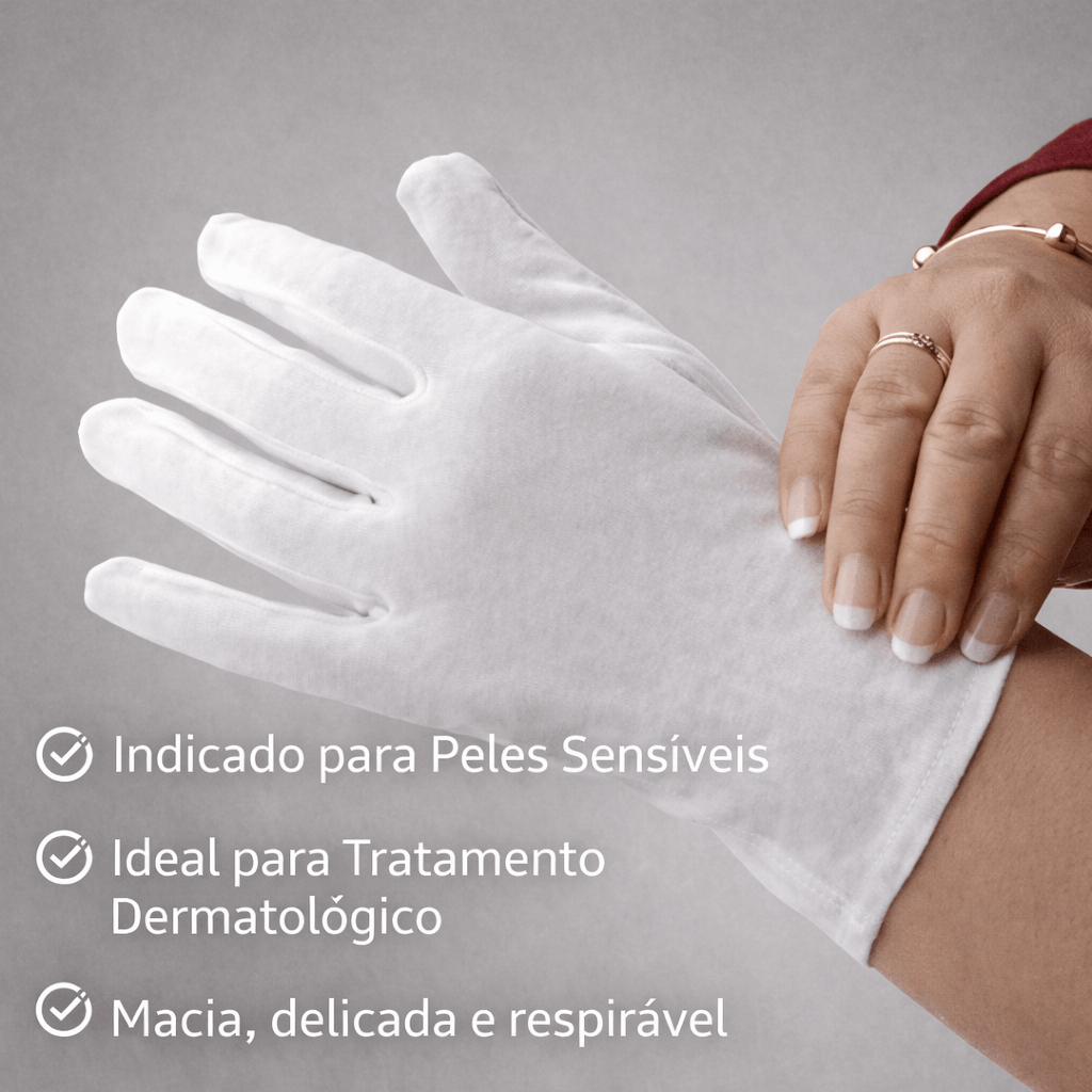 Luva de Algodão Alergoshop Tamanho M