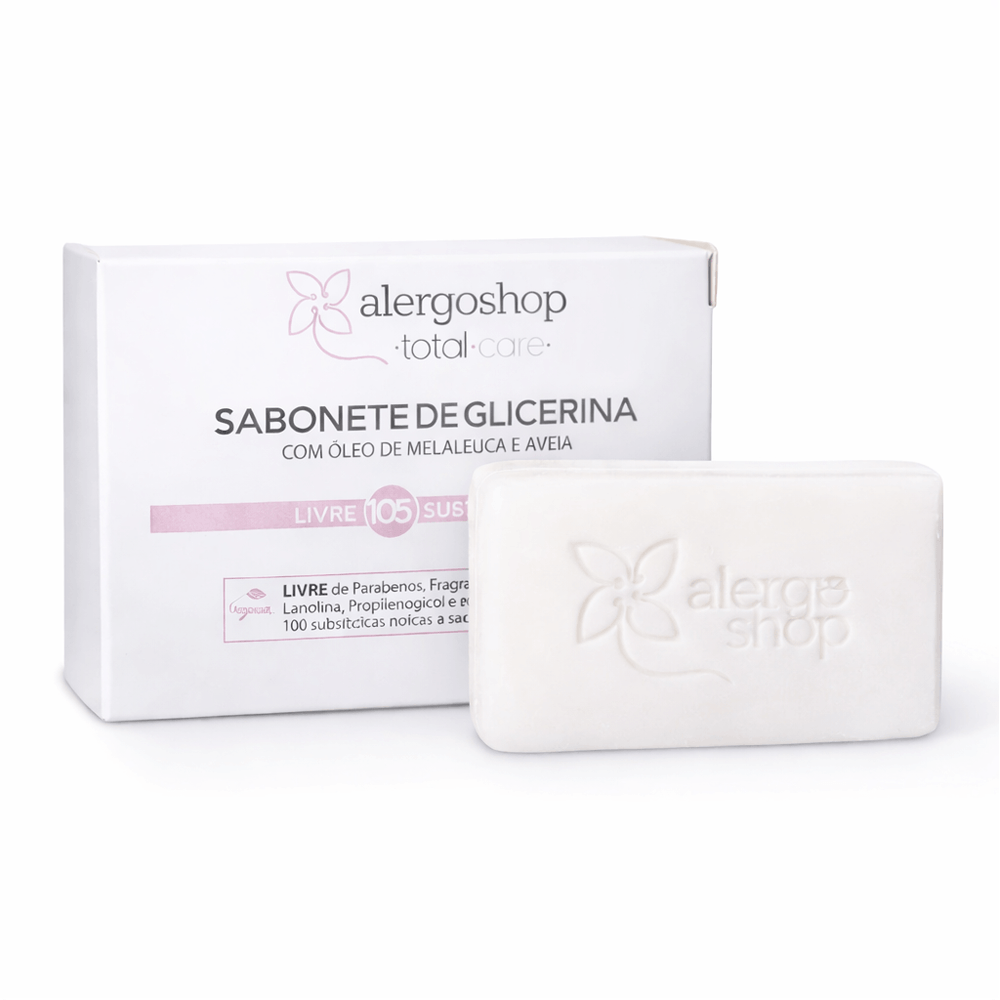 Sabonete em Barra de Glicerina com Melaleuca e Aveia Total Care Alergoshop