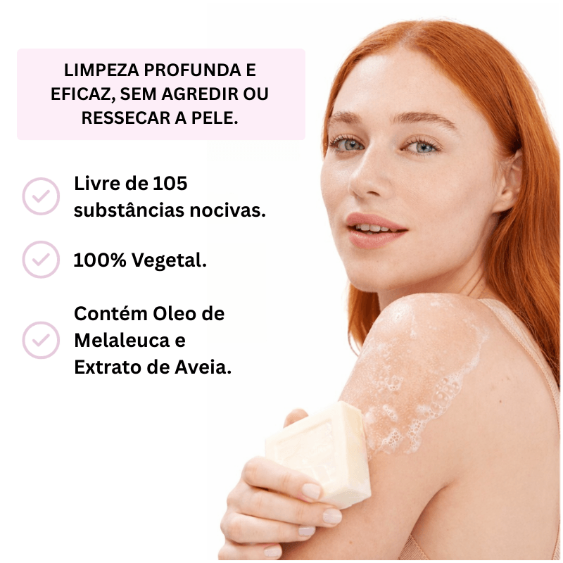 Sabonete em Barra de Glicerina com Melaleuca e Aveia Total Care Alergoshop