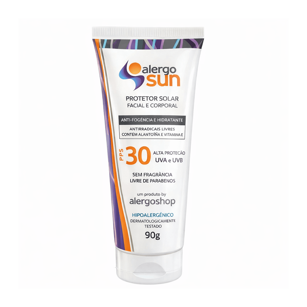Protetor Solar Facial E Corporal Hipoalergênico Fps 30 Alergosun Alergoshop 90ml