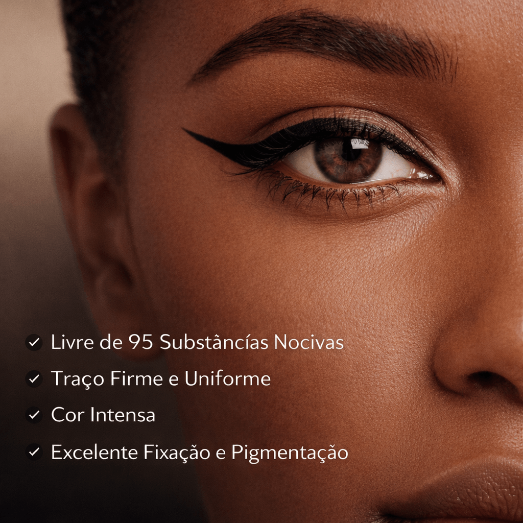 Delineador Líquido Hipoalergênico Eclat Alergoshop Preto