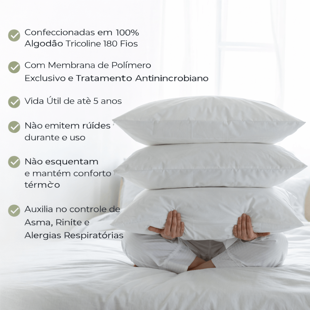 Capa  Antiácaro Super Soft Para Travesseiro Padrão Alergoshop