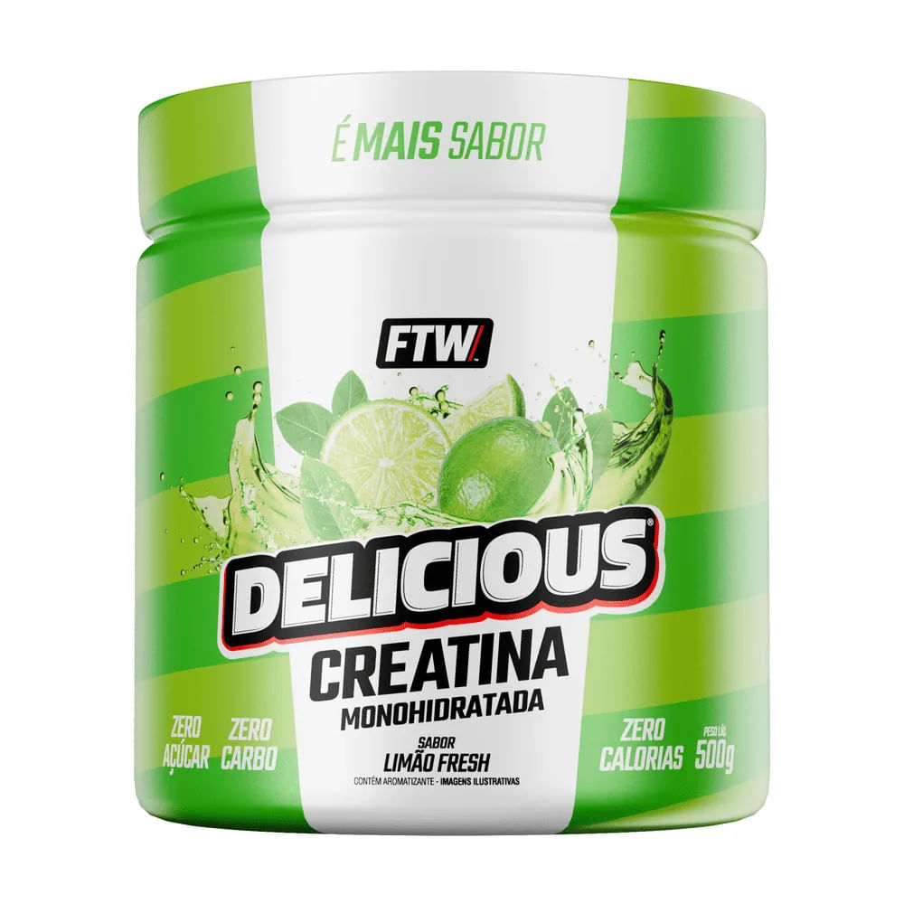 Creatina Monohidratada Delicious Limão Fresh FTW 500g