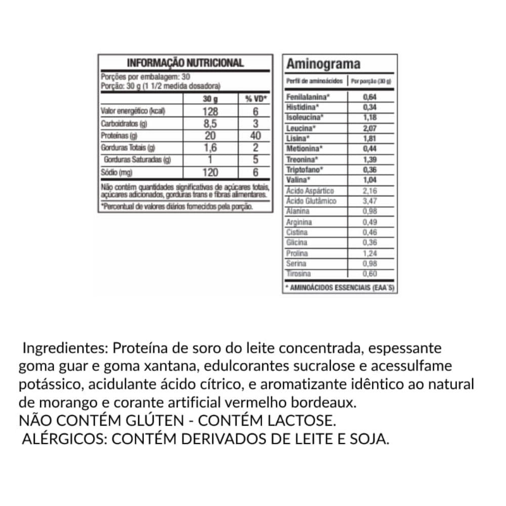 100% Whey Morango Refil FTW 900g
