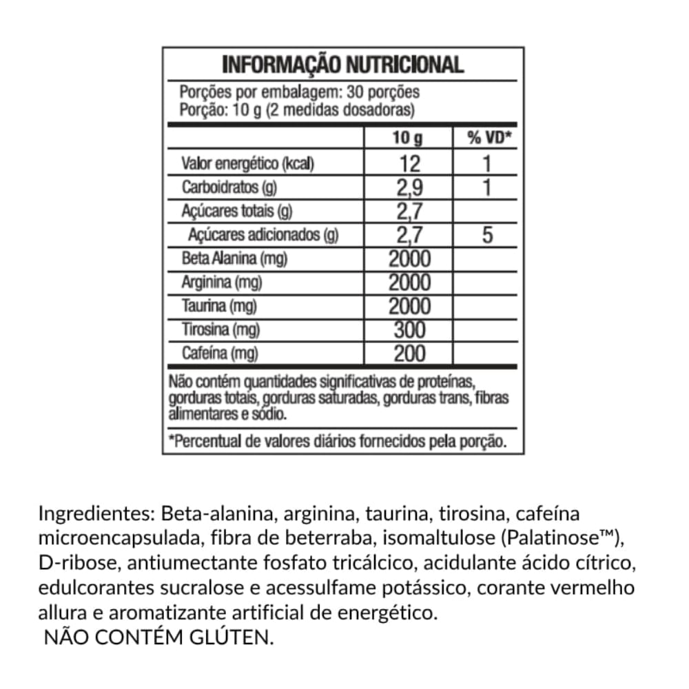 Pre-Workout Energético Diabo Verde 300g
