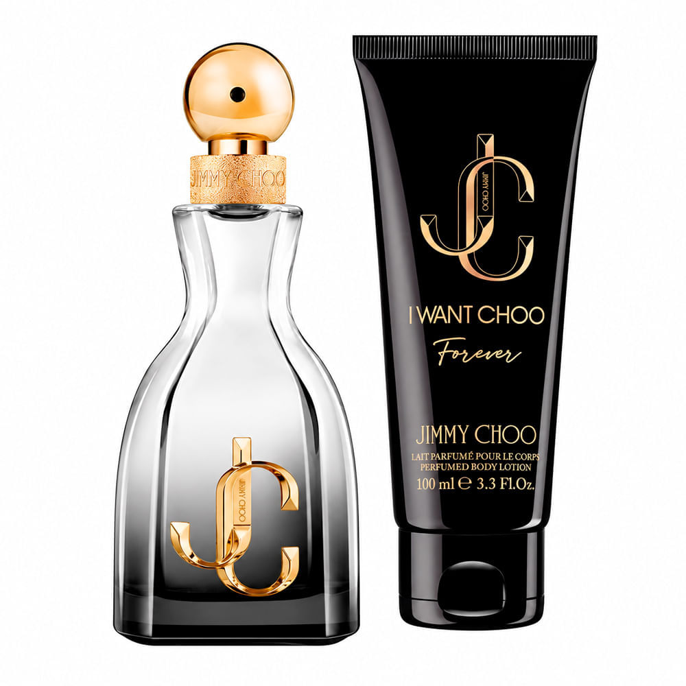 Kit Jimmy Choo I Want Choo Forever Feminino Perfume Eau de Parfum 60ml + Loção Corporal 100ml