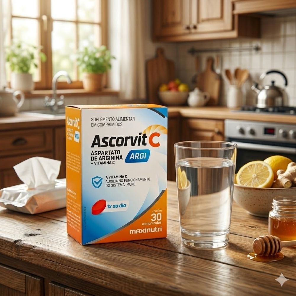 Ascorvit C + Arginina Maxinutri 30 Comprimidos