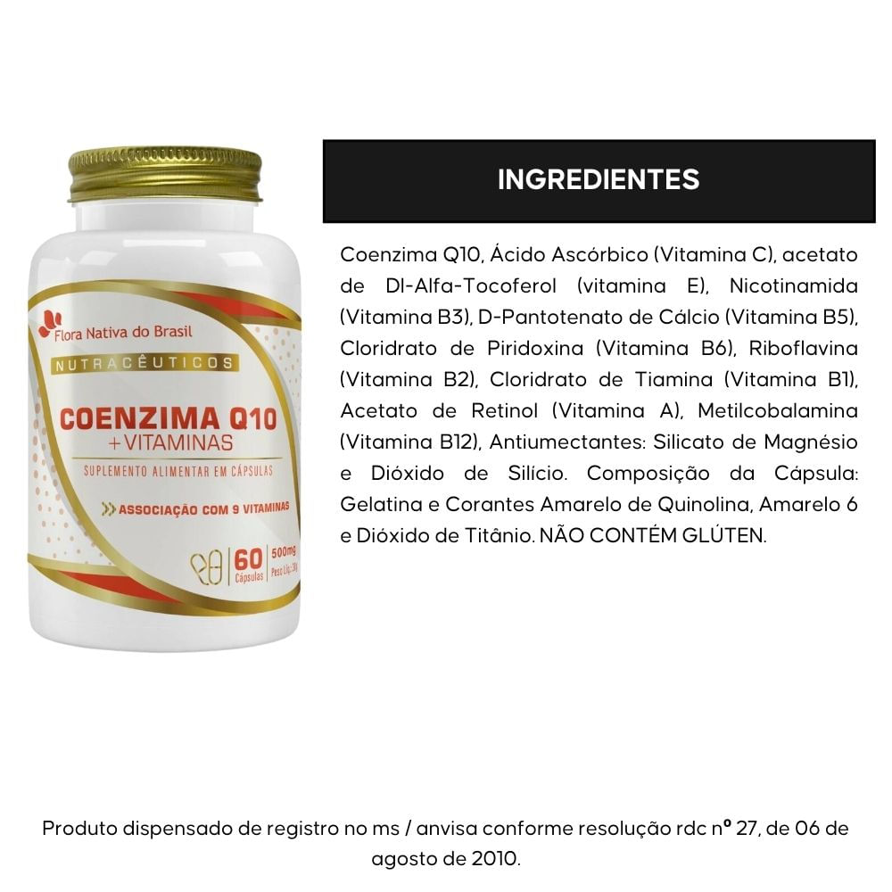 Coenzima Q10 + Vitaminas Flora Nativa 60 Cápsulas