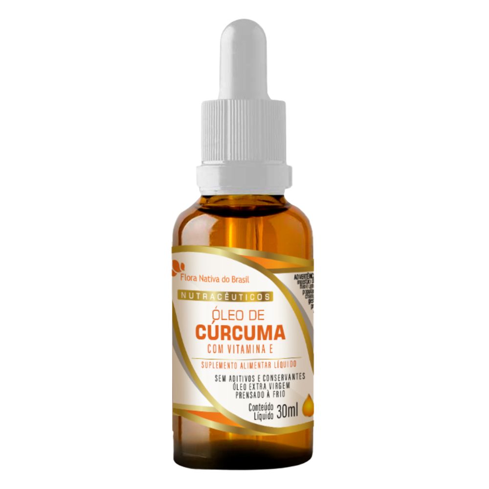 Óleo de Cúrcuma com Vitamina E em Gotas Flora nativa 30ml