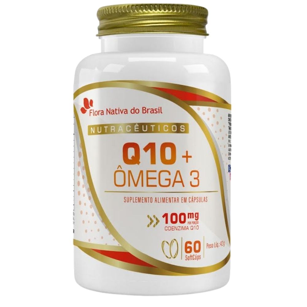 Coenzima Q10 com Ômega 3 Flora Nativa 100mg 60 Cápsulas