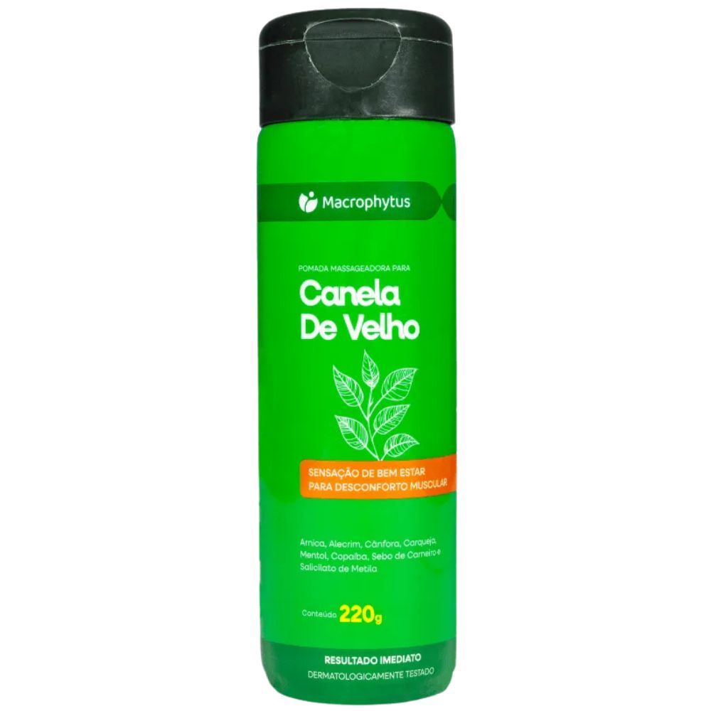 Gel Massageador Canela De Velho Com Sebo De Carneiro Macrophytus 220g