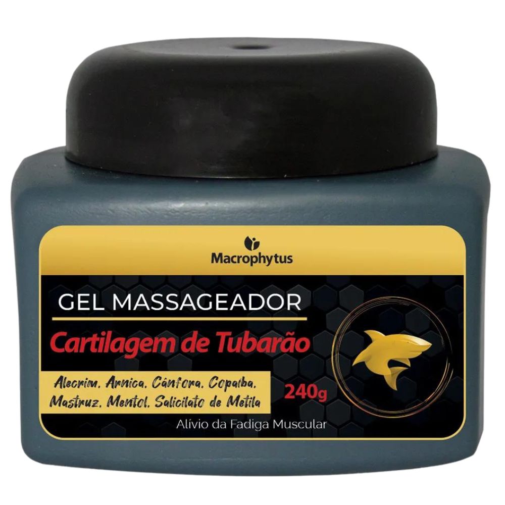 Gel Massageador Cartilagem De Tubarão Macrophytus 240g