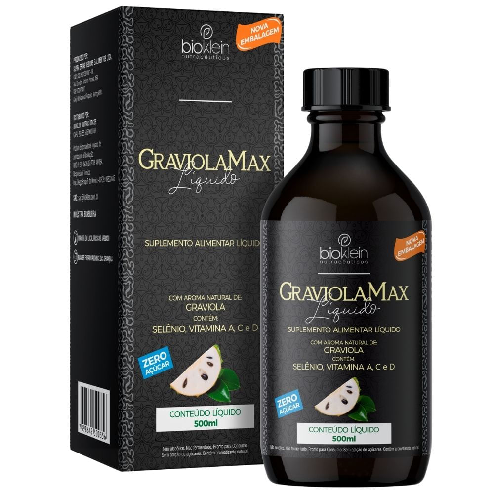 GraviolaMax Graviola, Selênio e Vitaminas Bioklein 500ml