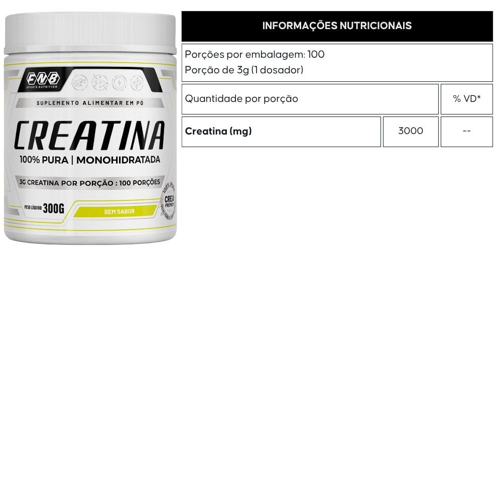 Creatina Monohidratada 100% FNB Sports 300g