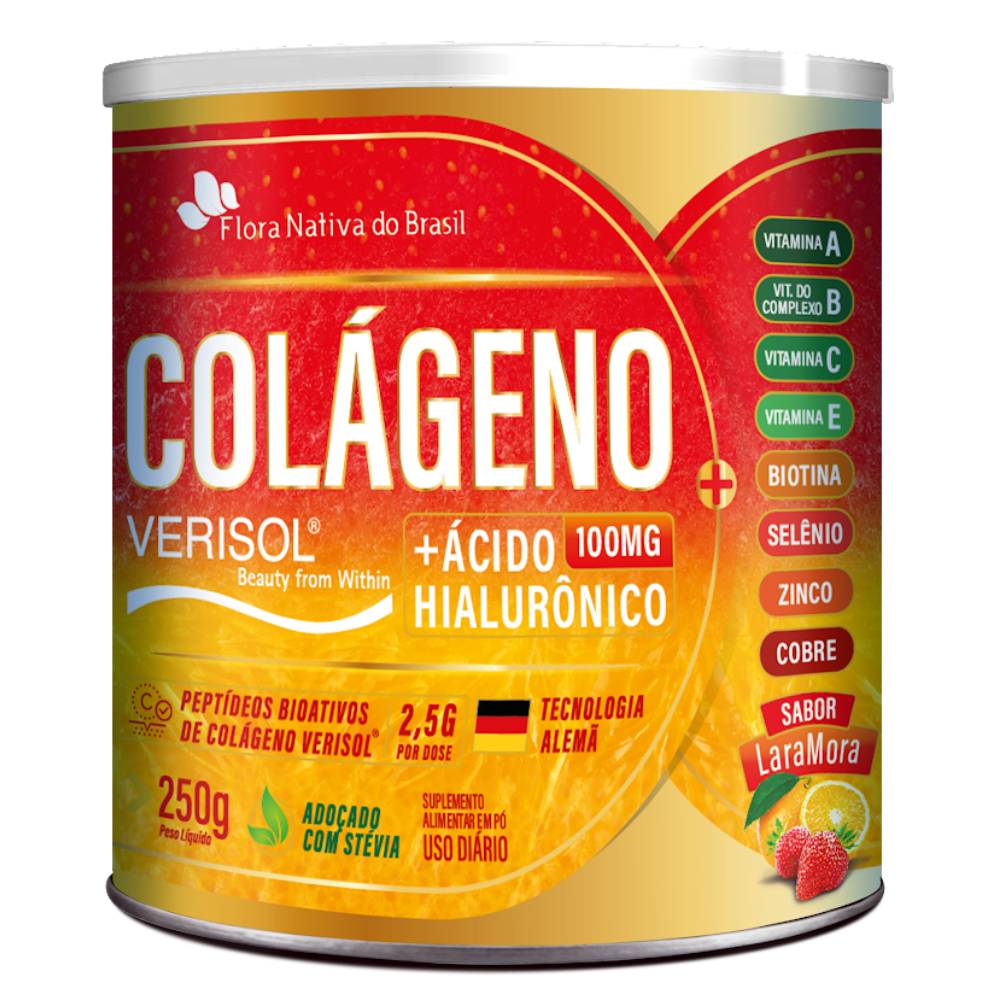 Colágeno Verisol + Ácido Hialurônico Em Pó Flora Nativa 250g
