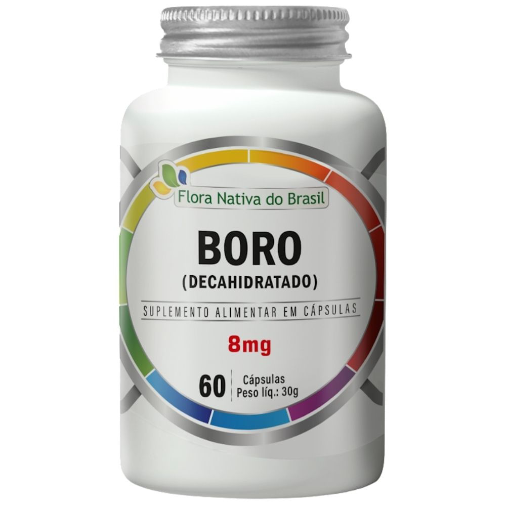 Boro Decahidratado Flora Nativa 8mg 60 Cápsulas