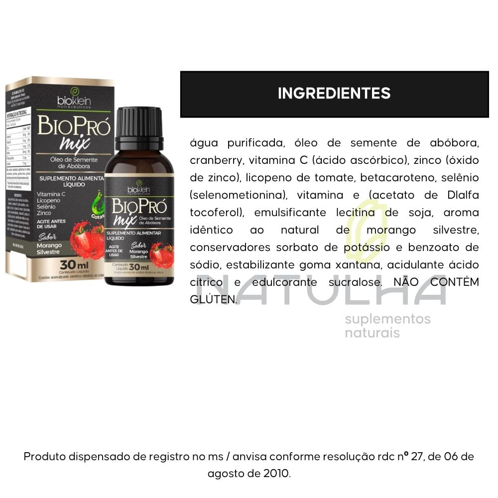 Suplemento Alimentar BioPró Mix Bioklein 30ml