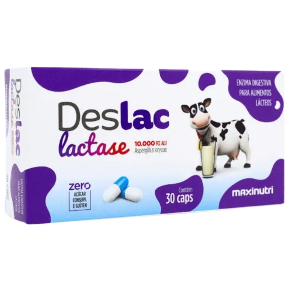 Deslac Lactase 10.000 Fcc Maxinutri 30 Cápsulas