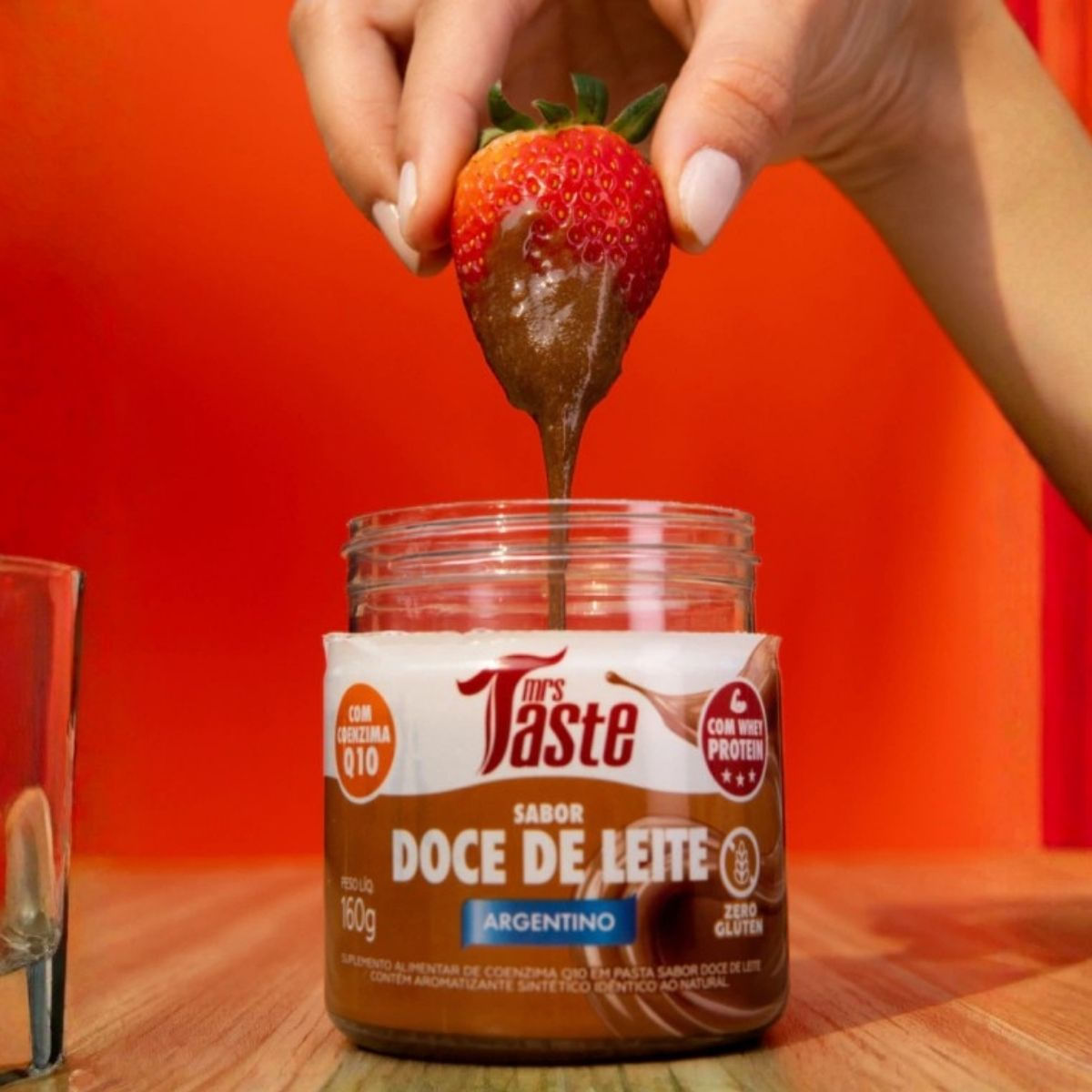Creme com Whey Protein e CoQ10 Mrs Taste Sabor Doce de Leite 160g