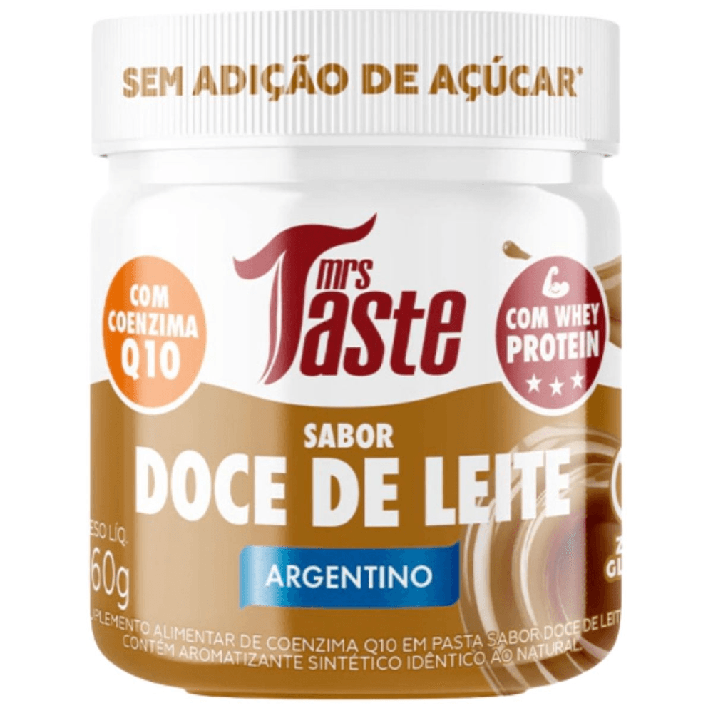 Creme Com Whey Protein E Coq10 Mrs Taste Sabor Doce De Leite 160g