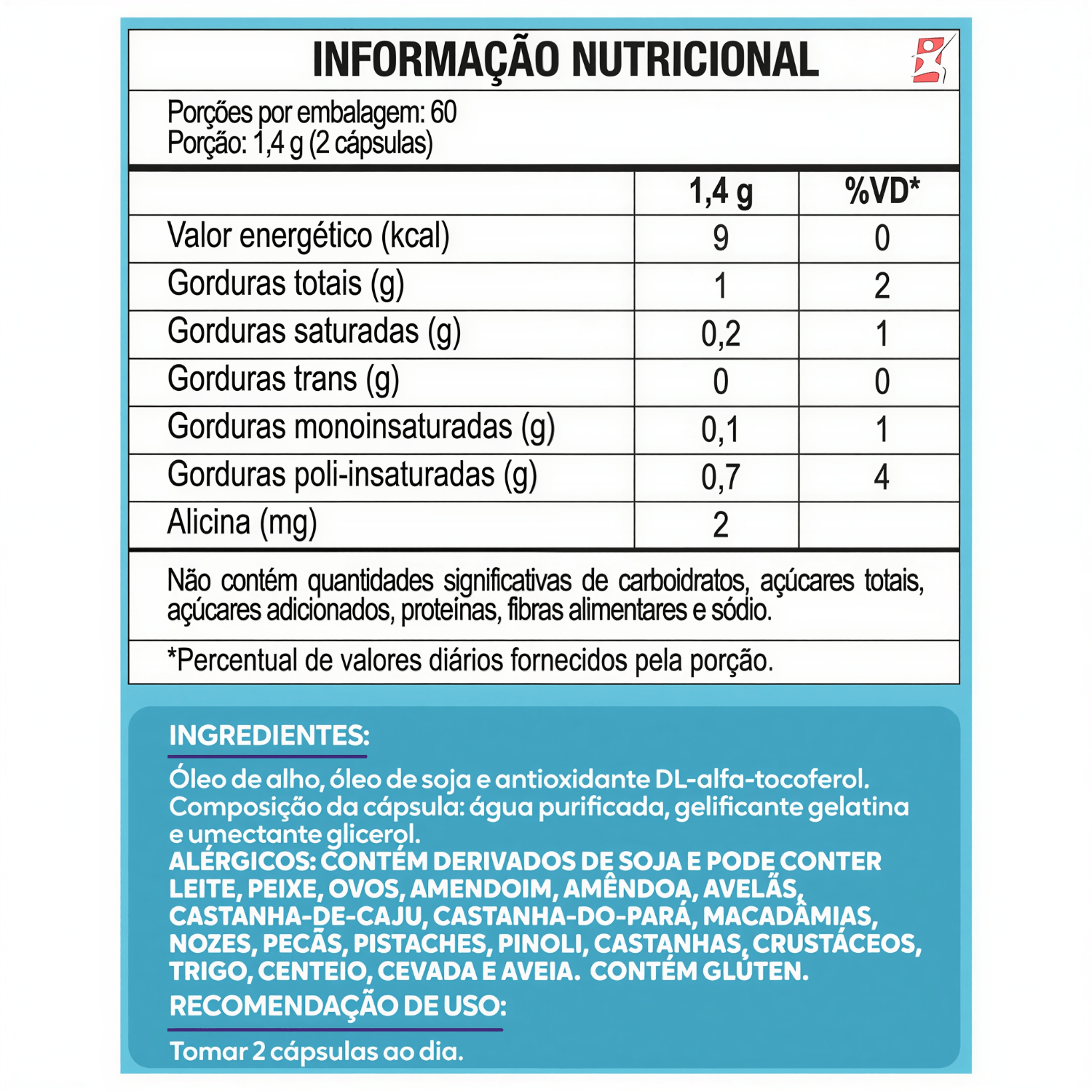 Óleo de Alho Maltta Nutrition 500mg 120 Cápsulas
