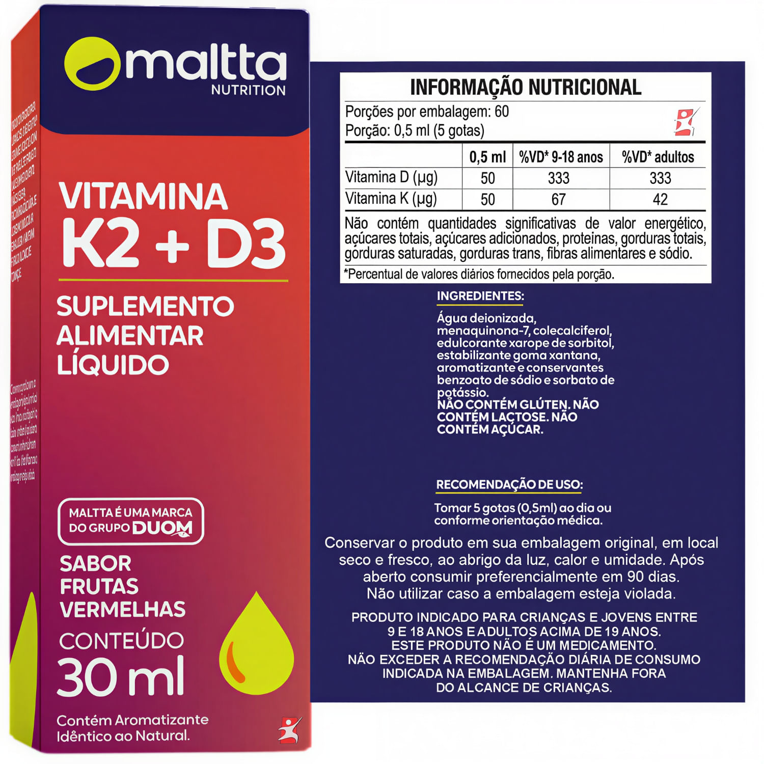 Vitamina K2 + D3 Maltta Nutrition 30ml