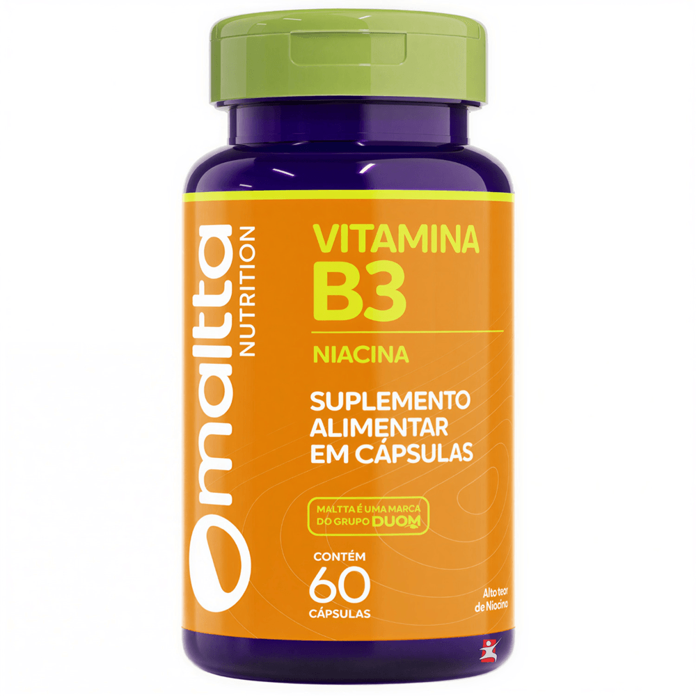 Vitamina B3 Niacina Maltta Nutrition 60 Cápsulas