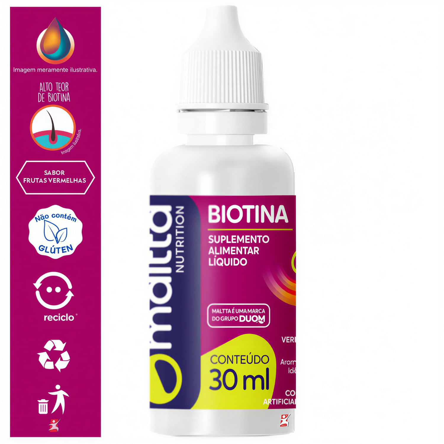 Biotina Maltta Nutrition Sabor Frutas Vermelhas 30ml