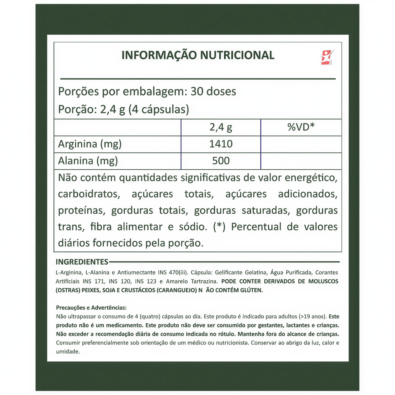 Dilatex Oxypump Alanina + Arginina Power Supplements 120 Cápsulas