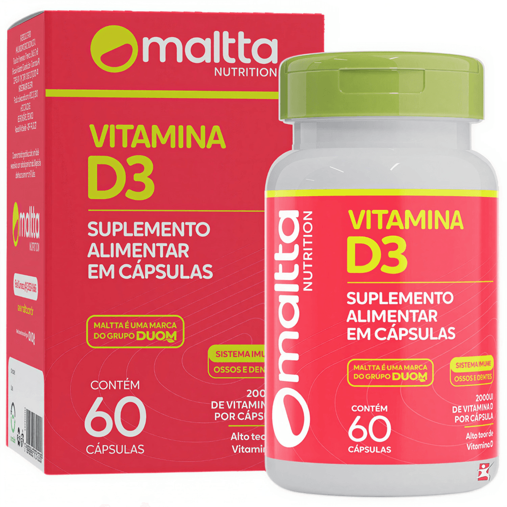 Vitamina D3 2000UI Maltta Nutrition 60 Cápsulas