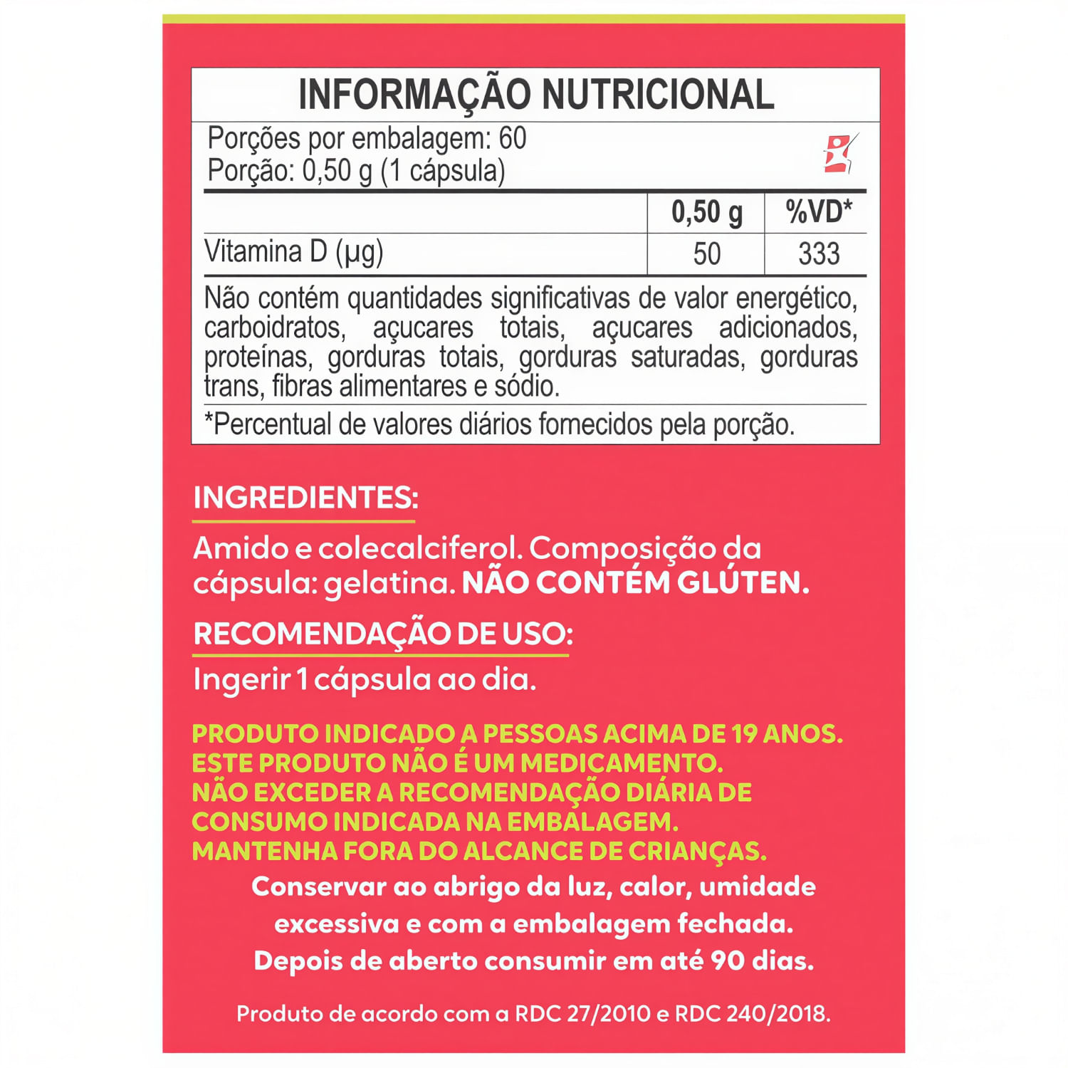 Vitamina D3 2000UI Maltta Nutrition 60 Cápsulas