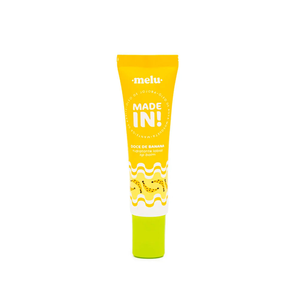 Hidratante Labial Ruby Rose Made in Melu Lip Balm Doce de Banana 15g