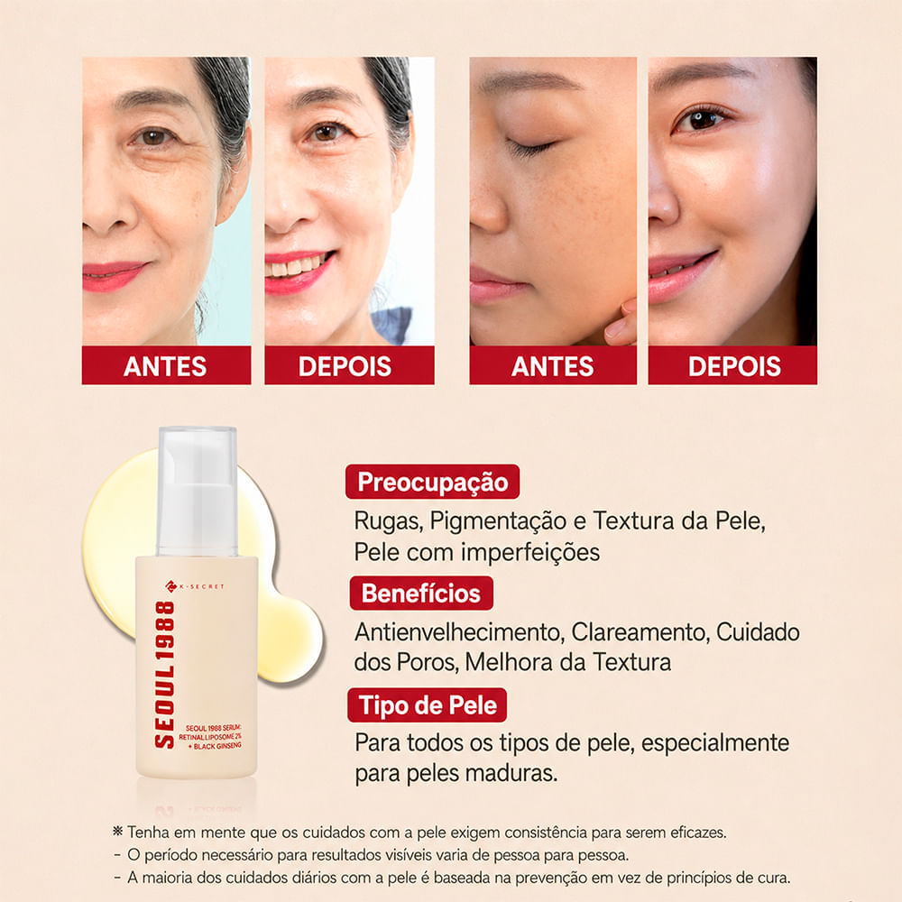 Sérum Facial Seoul 1988 Retinal Liposome K-Secret 30ml
