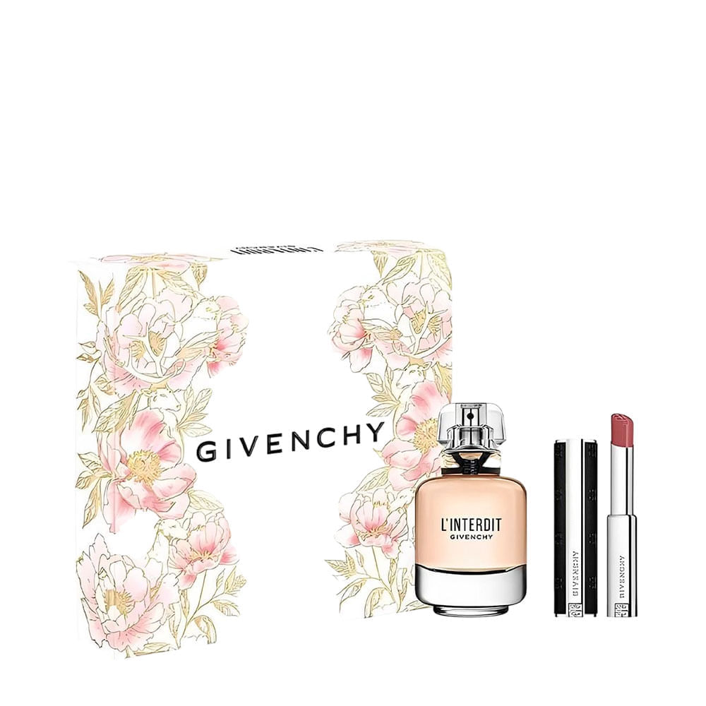 Kit Givenchy L’Interdit Feminino Eau de Parfum 80ml + Batom Le Rouge Satin N111 2,7g