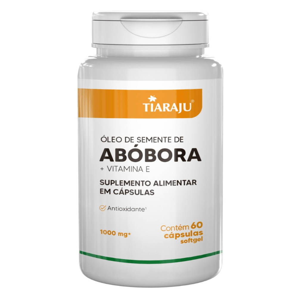 Óleo De Semente De Abóbora + Vitamina E Tiaraju 60 Cápsulas