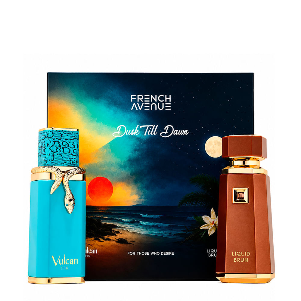 Kit Árabe French Avenue Unissex Vulcan Feu 100ml + Liquid Brun 100ml