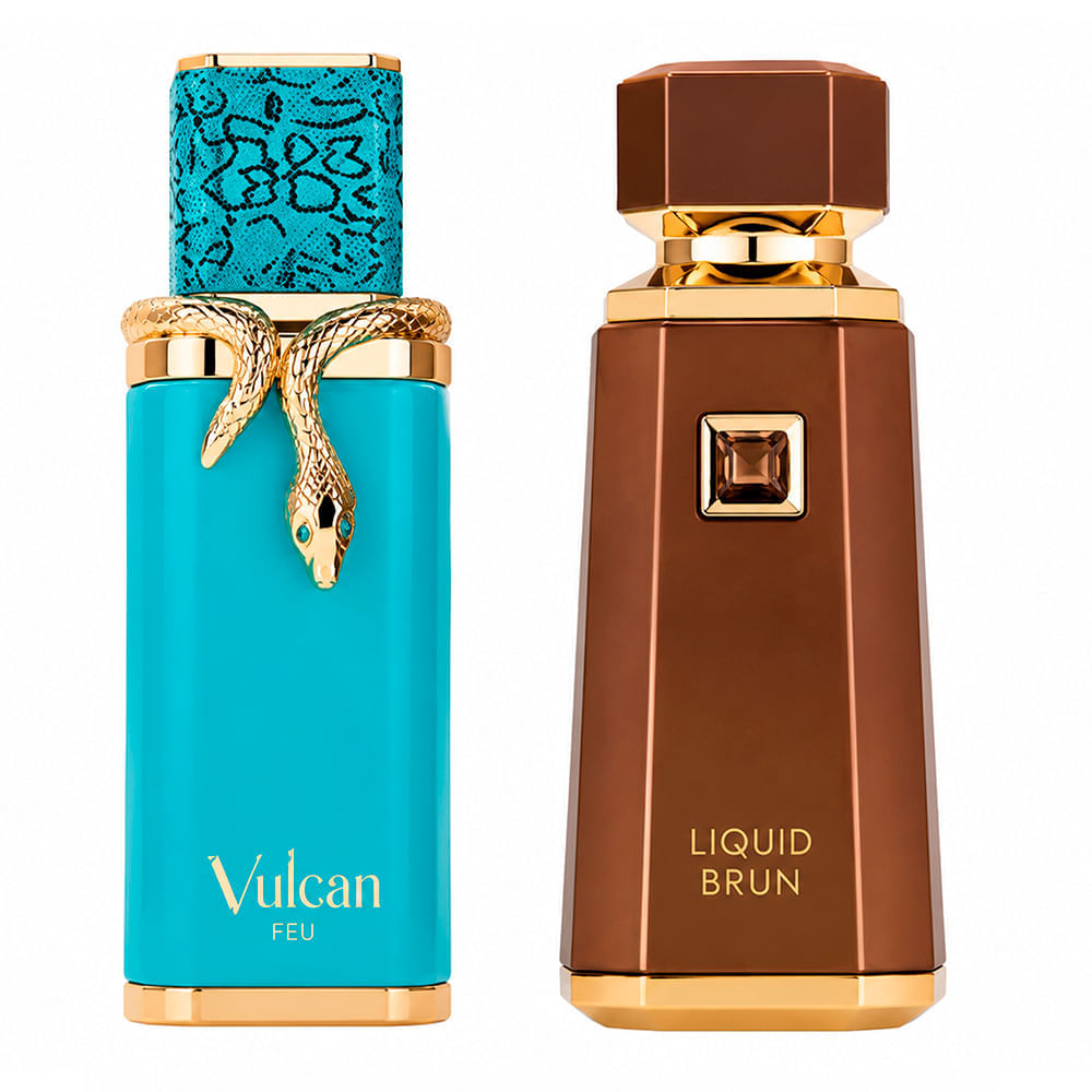 Kit Árabe French Avenue Unissex Vulcan Feu 100ml + Liquid Brun 100ml