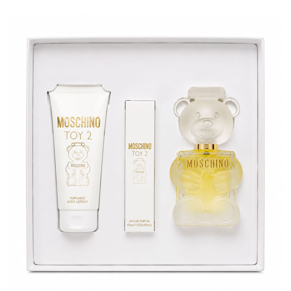 Kit Moschino Toy 2 Feminino Eau de Parfum 100ml + Body Lotion 100ml + Travel Spray 10ml