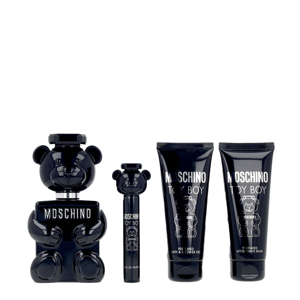 Kit Moschino Toy Boy Eau de Parfum 100ml + Travel Size 10ml + Pós Barba 100ml + Gel de Banho 100ml