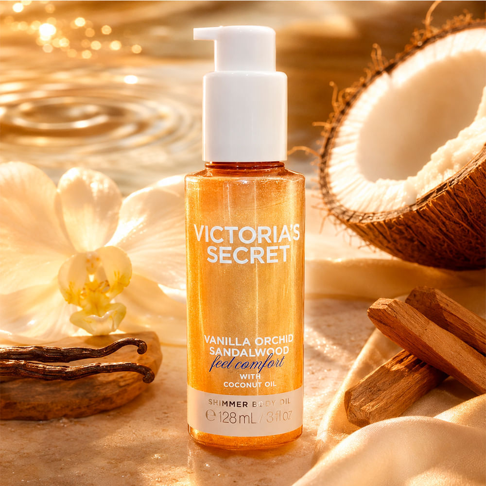 Body Oil Vanilla Orchid Sandalwood Shimmer Victoria's Secret 128ml