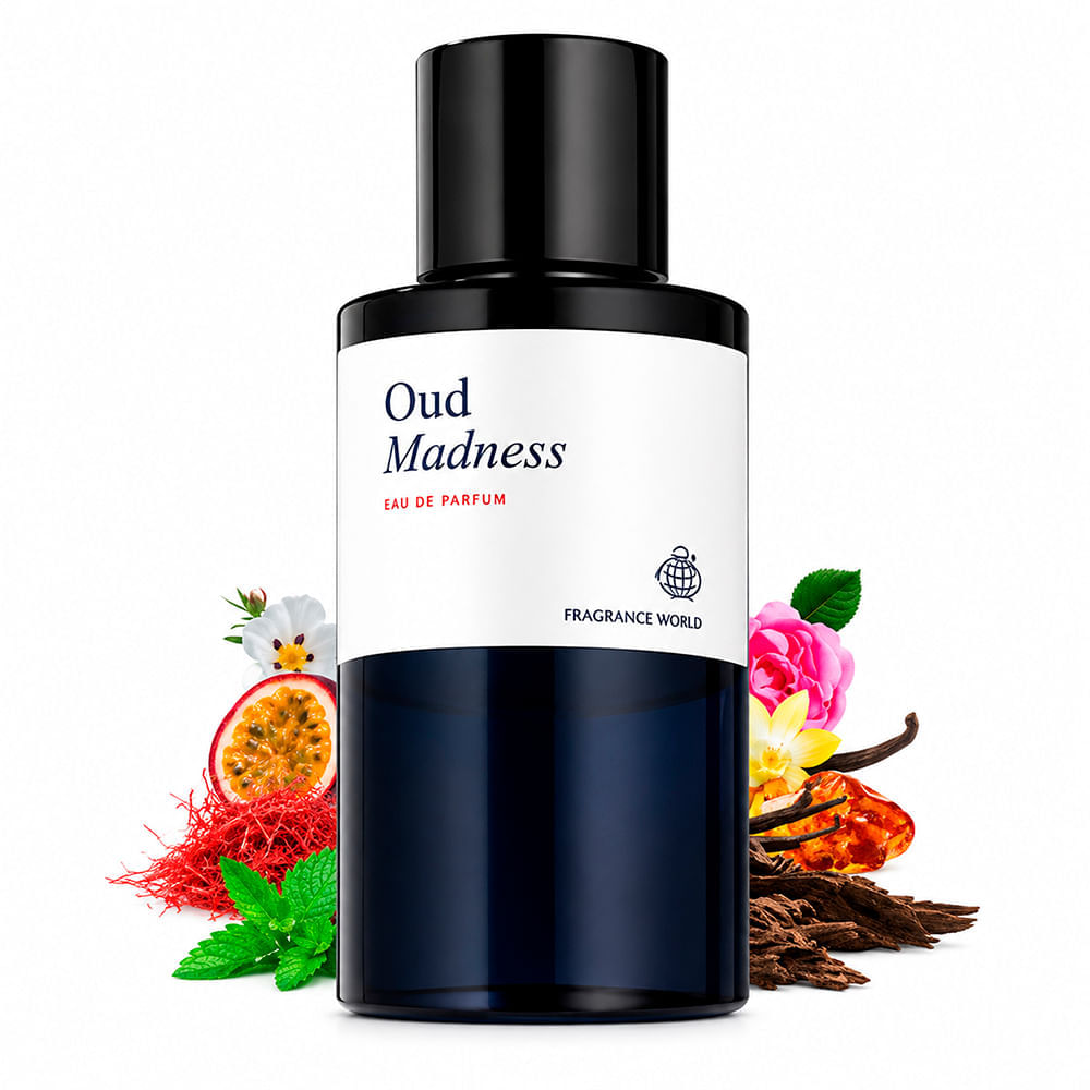 Perfume Árabe Unissex Oud Madness Eau de Parfum Fragrance World 100ml