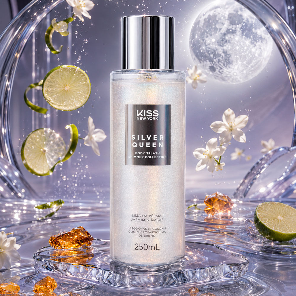 Body Splash Silver Queen Shimmer Kiss New York 250ml