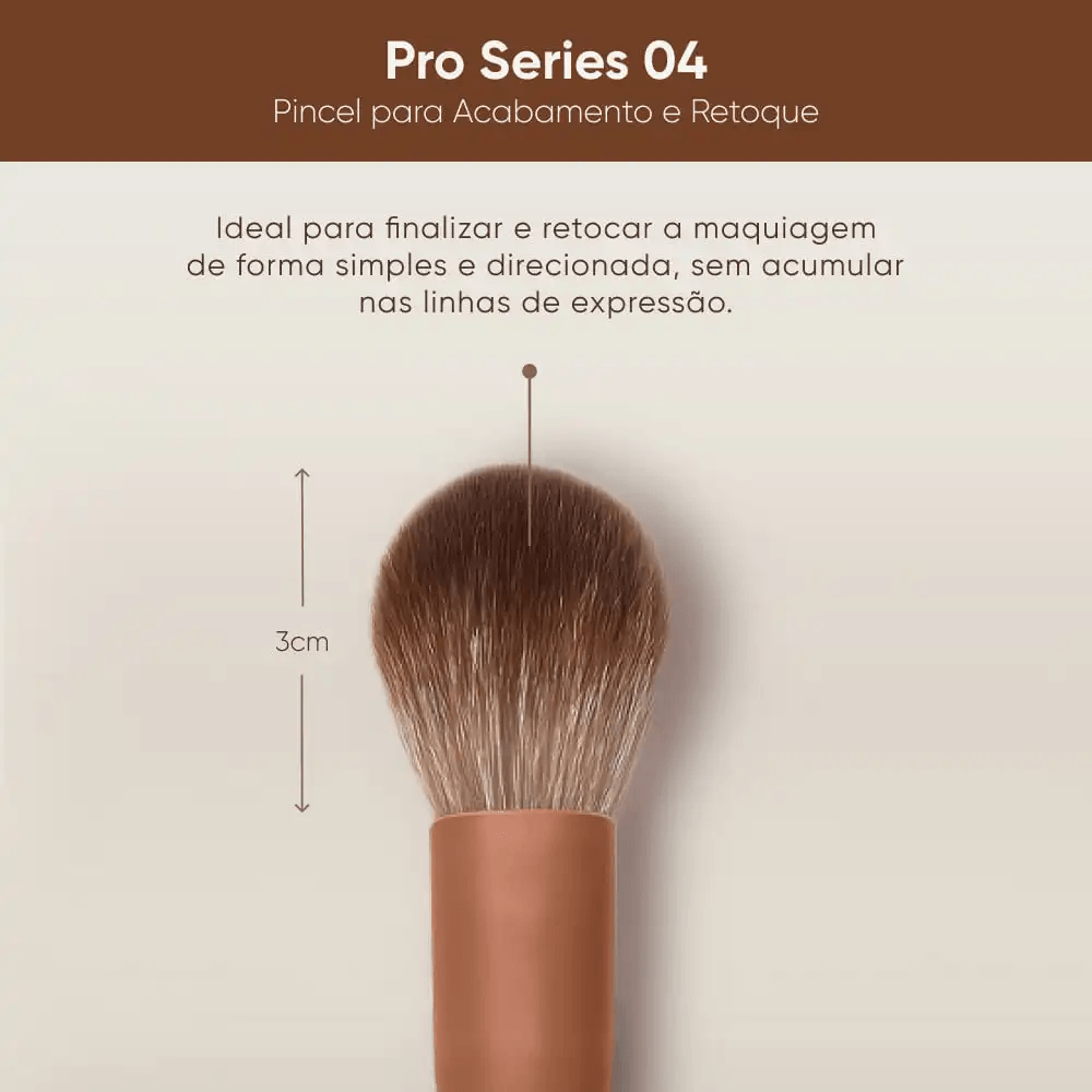 Pincel Mascavo Pro Series Modelo 04 Para Acabamento e Retoque