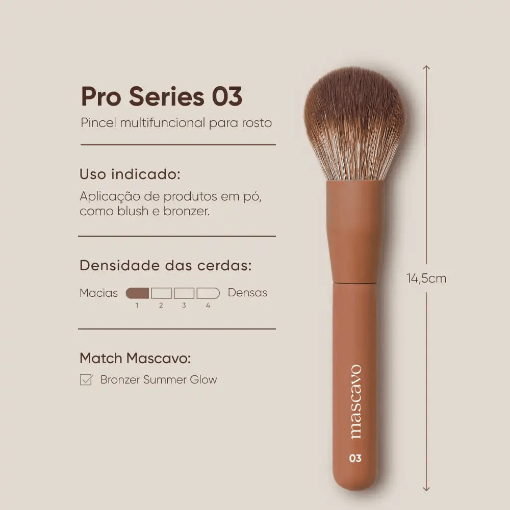 Pincel Mascavo Pro Series Modelo 03 Multifuncional