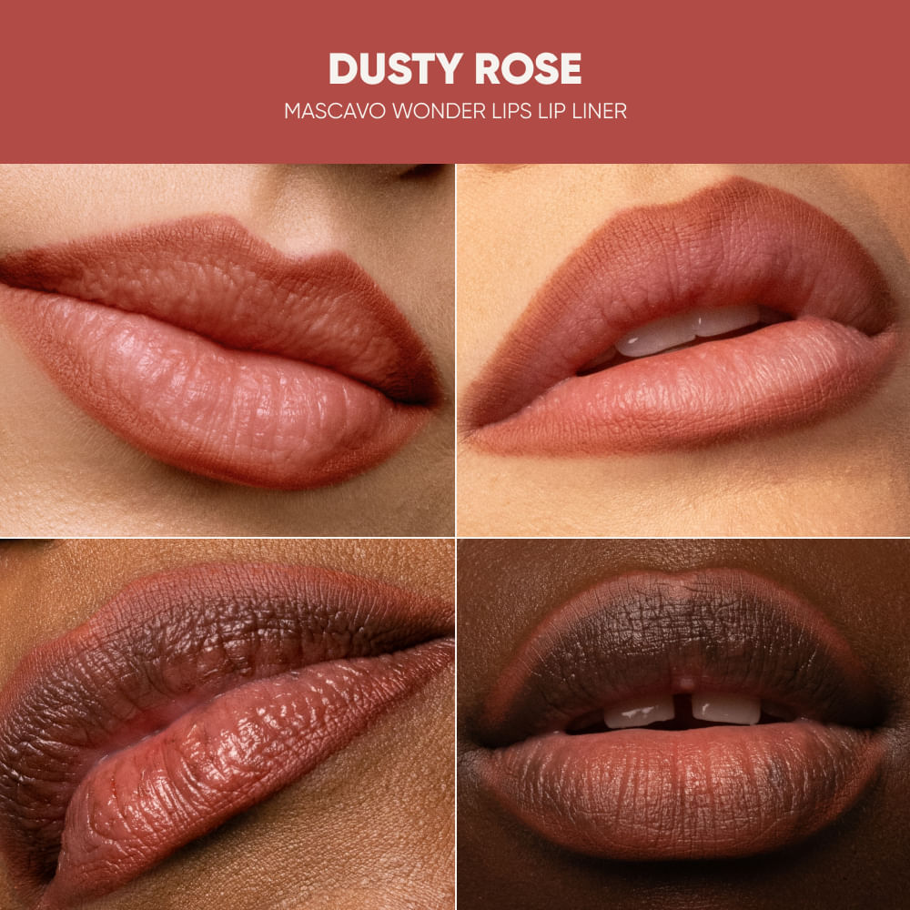 Lapiseira Labial Mascavo Wonder Lips Dusty Rose 0,3g